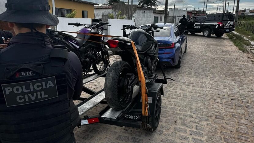 Polícia Civil apreende veículo de luxo e motocicletas esportivas avaliadas em mais de R$ 300 mil em João Câmara - Foto: PCRN