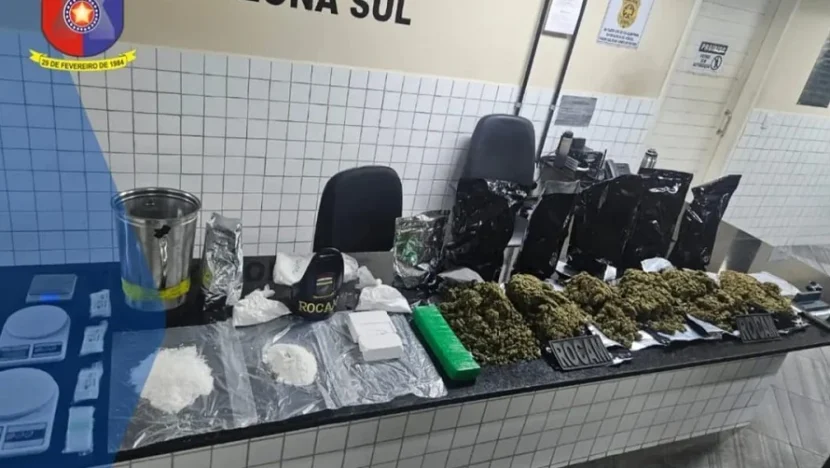 Polícia Militar apreende mais de 20 kg de drogas em residência no Planalto, em Natal - Foto: Divulgação/PMRN