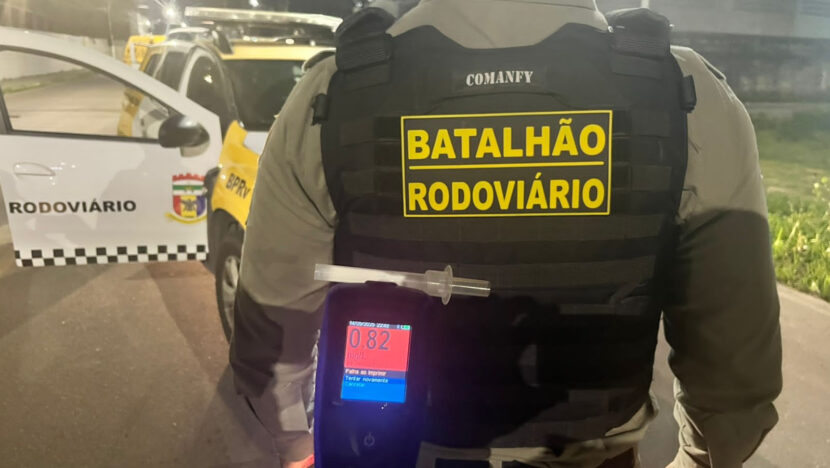 Três motoristas são presos por embriaguez e um por corrupção ativa durante blitz em João Câmara, interior do RN - Foto: PMRN