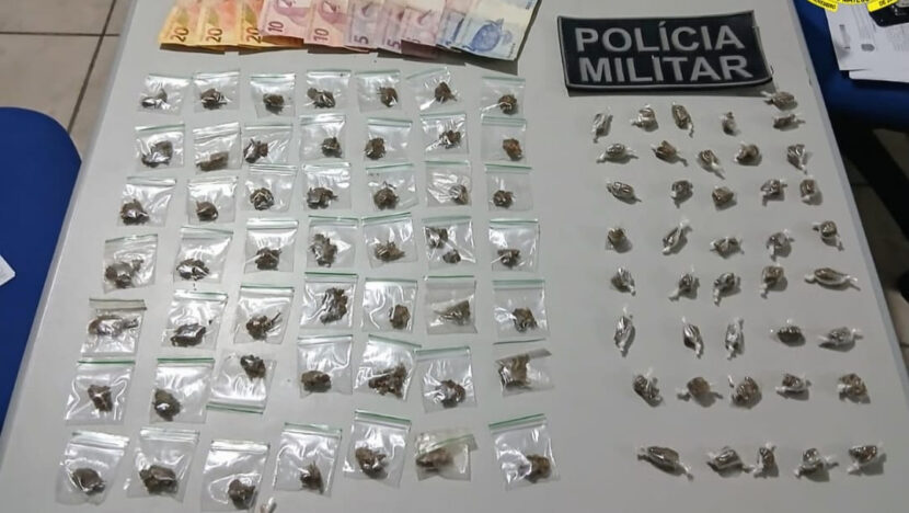 Homem é preso por tráfico de drogas com 100 porções de entorpecentes em São Gonçalo do Amarante - foto: PMRN