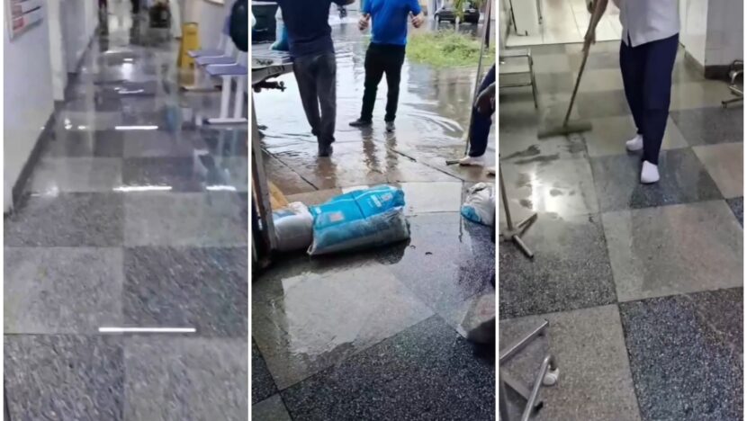 Chuva alaga Hospital dos Pescadores, nas Rocas - Foto: Reprodução