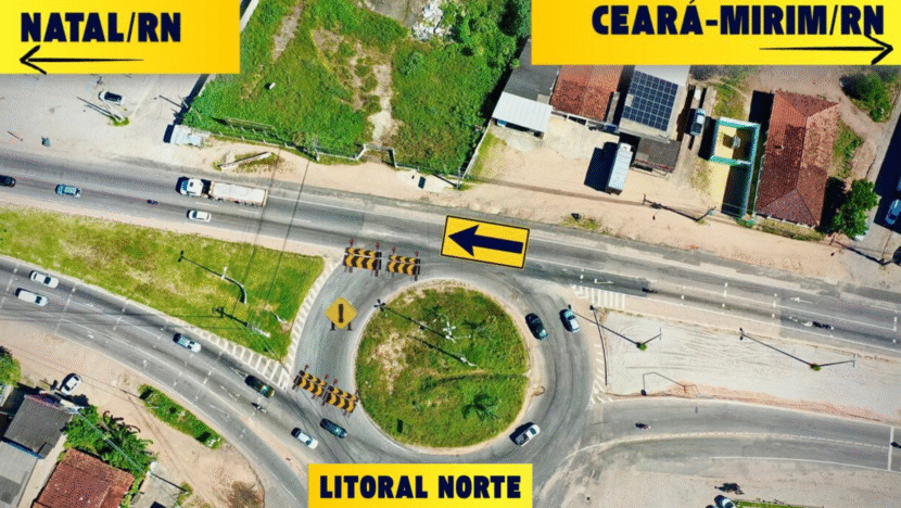 Trânsito será alterado na rotatória do Parque dos Coqueiros para testes viários nesta quinta 17 - Foto: PRF