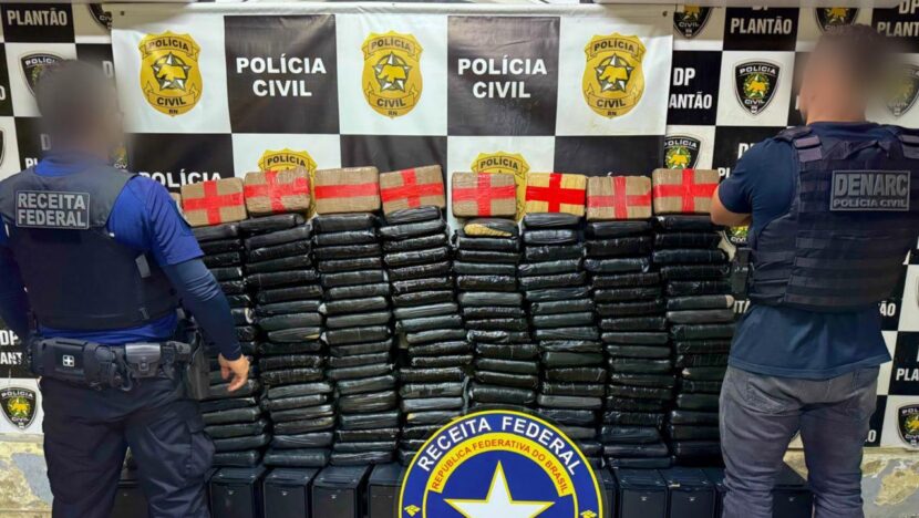 167 kg de drogas são apreendidos em gabinetes de computador no RN; material seria levado para a Paraíba