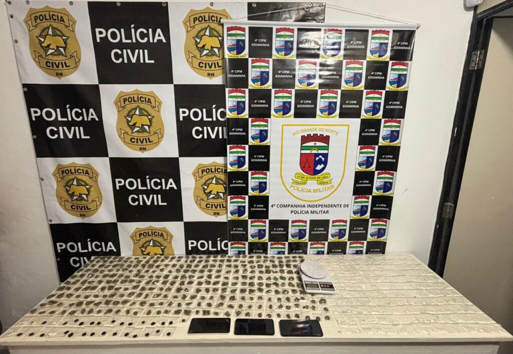 Oito pessoas são detidas durante operação contra tráfico de drogas na Praia da Pipa - Foto: Polícia Civil