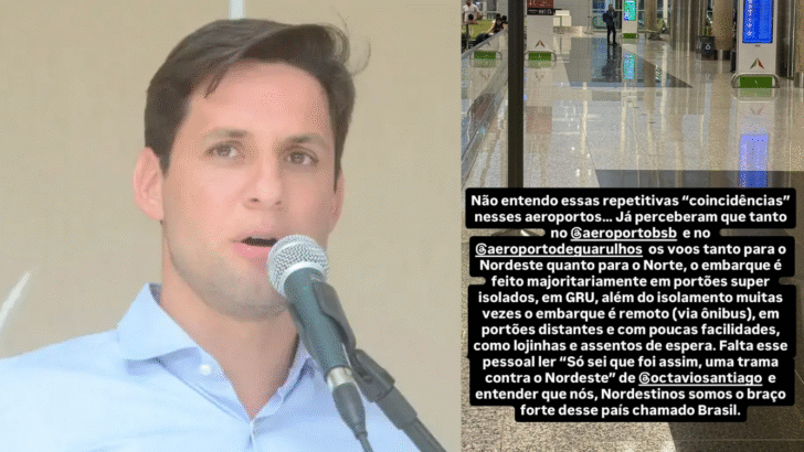 Rafael Motta constata preconceito velado de aeroportos com o Nordeste - Foto: José Aldenir/Agora RN e Reprodução/Instagram