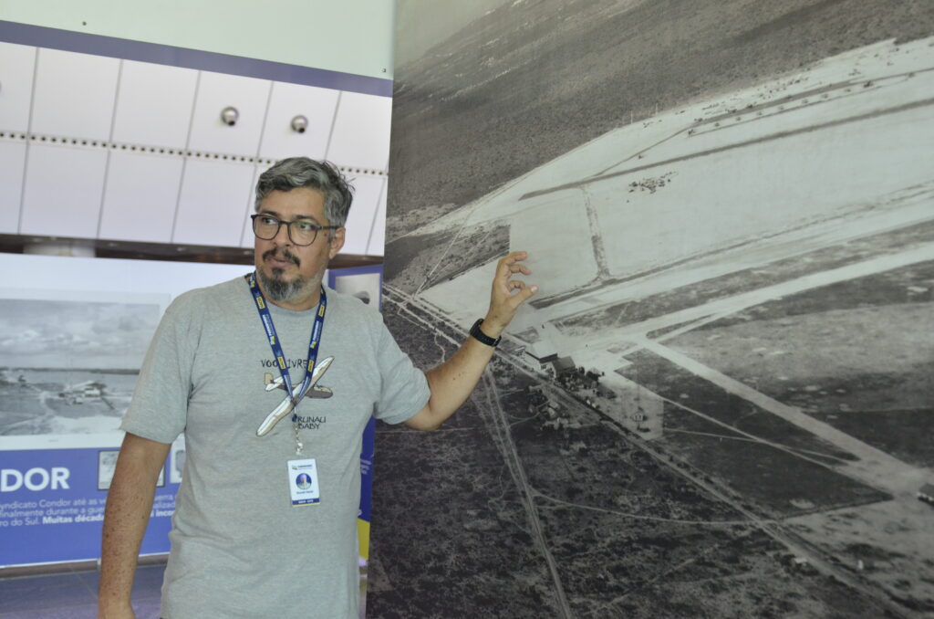 Historiador Ricardo Maciel mostra espaço onde funcionou a base americana em Natal
