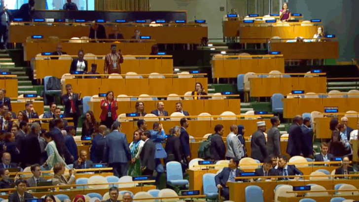 plenario onu discurso netanyahu esvaziando 848x477