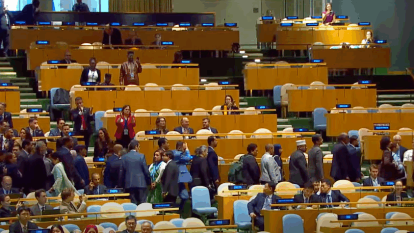 plenario onu discurso netanyahu esvaziando 848x477