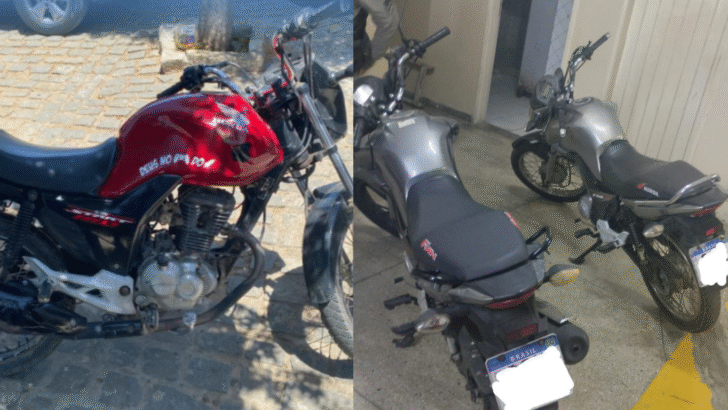 Motocicletas clonadas são apreendidas em Alexandria, Maxaranguape e Tenente Laurentino, no RN