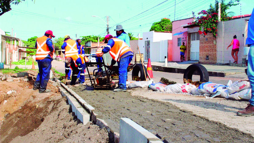 Manutenção na Rua Visconde de Saboia foto Seinfra