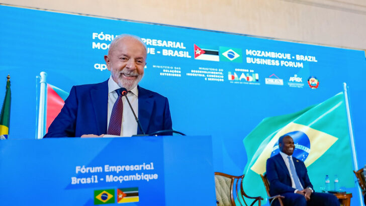 Presidente da República, Luiz Inácio Lula da Silva, durante o encerramento do encontro empresarial Brasil–Moçambique.