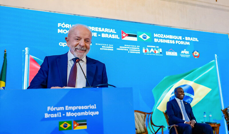 Presidente da República, Luiz Inácio Lula da Silva, durante o encerramento do encontro empresarial Brasil–Moçambique.