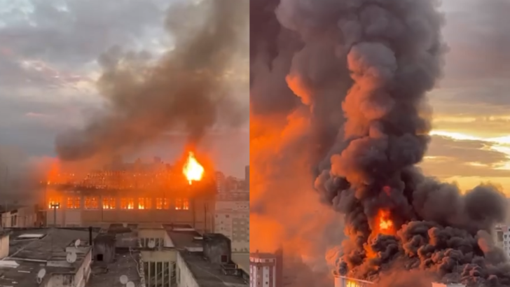 Incêndio atinge colégio Marista de Santa Maria, no Rio Grande do Sul