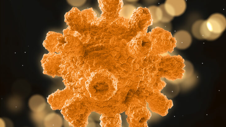 3d abstract virus cell