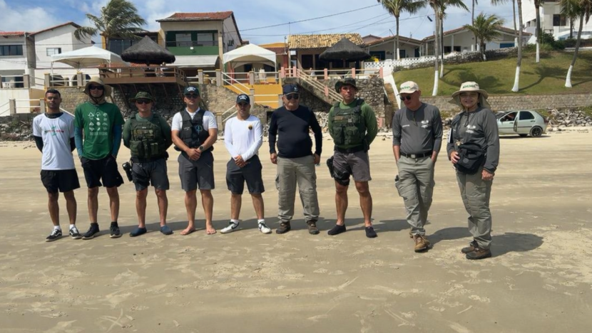 A acao contou com a participacao da Marinha do Brasil por meio da Capitania dos Portos do Rio Grande do Norte e do Batalhao de Policiamento Ambiental BPAmb