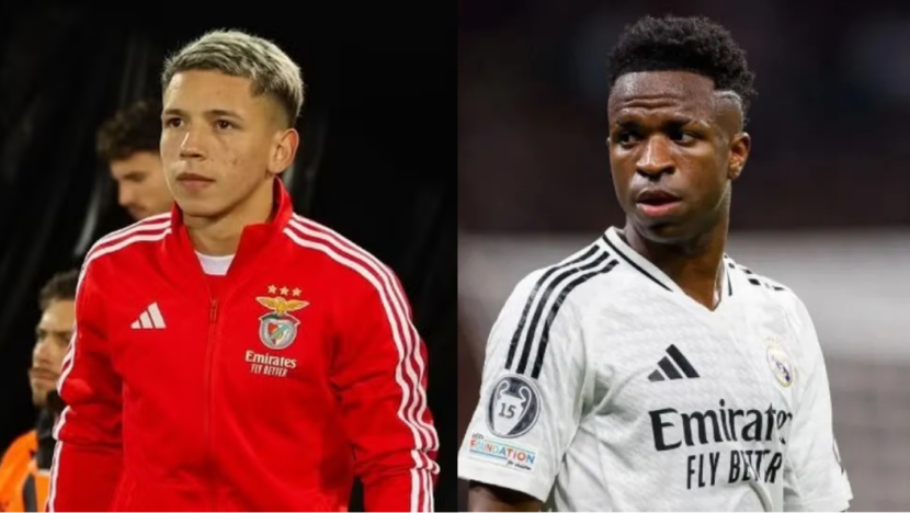 Prestianni nega ofensa racista a Vini Jr. e Uefa investiga caso na Champions - Fotos: Reprodução/Instagram e Divulgação/Real Madrid