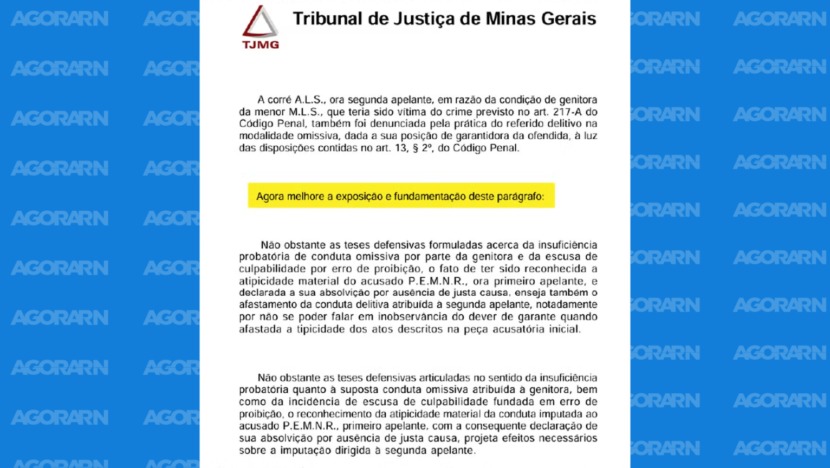 Decisão que absolveu réu por estupro de menina de 12 inclui comando de IA em voto no TJ de Minas Gerais