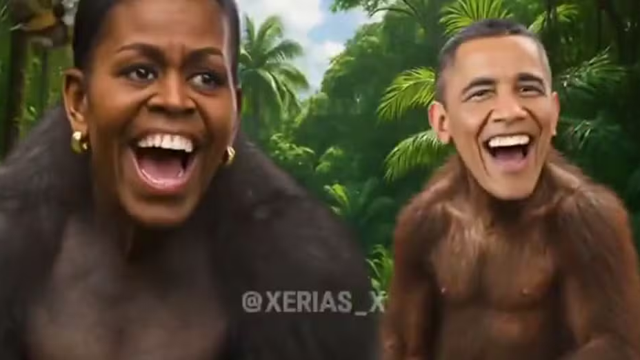 Trump posta vídeo com montagem do casal Obama como macacos