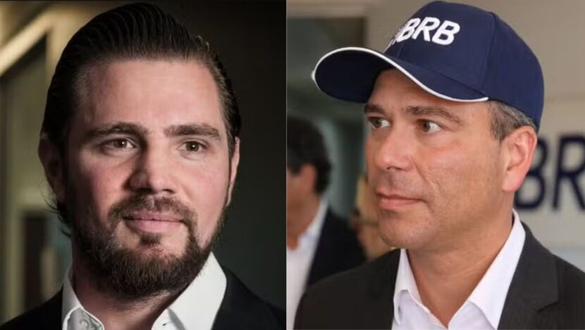 Daniel Vorcaro, à esquerda, e Paulo Henrique Costa, de boné do BRB, em montagem lado a lado
