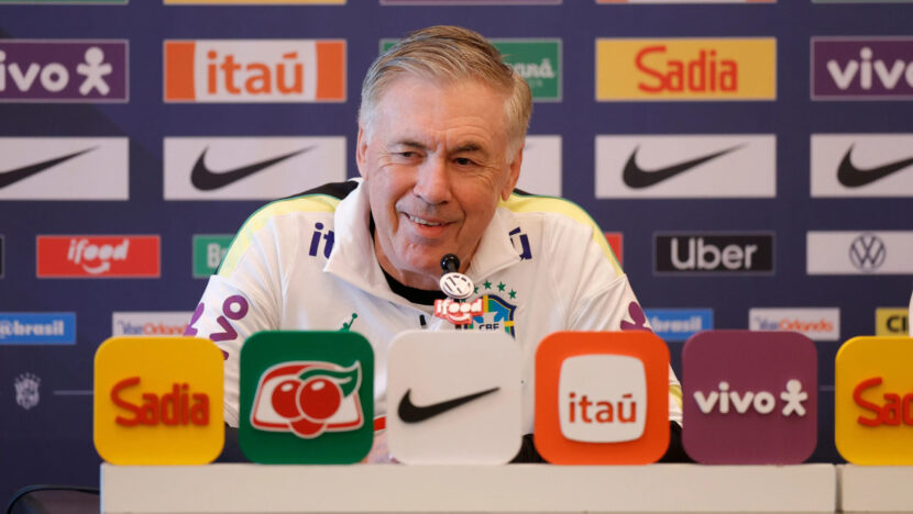 Carlo Ancelotti tem 99% do time - Foto: Rafael Ribeiro / CBF