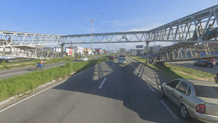 Passarela da BR-101 é interditada em PaRio Grande do Norteamirim - Foto: Reprodução/Google Maps