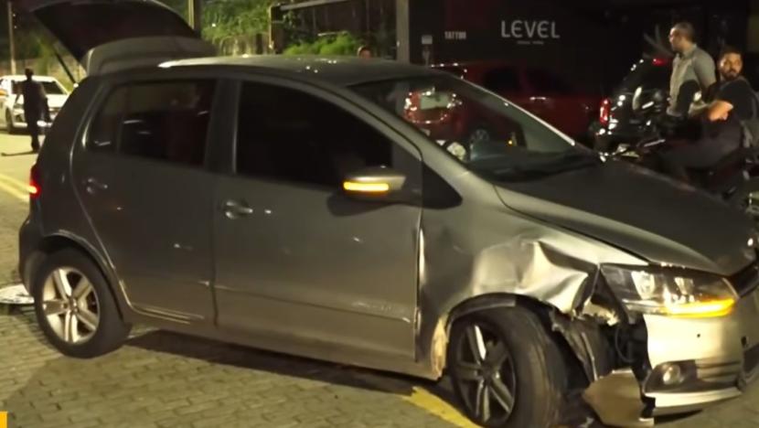 Carro tomba após colisão e deixa mulher ferida na Zona Sul de Natal - Foto: Reprodução/TV Tropical