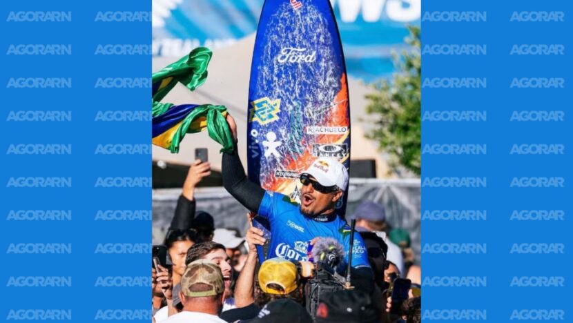 Italo Ferreira venceu a quarta etapa da WSL, na Nova Zelândia e alcançou o topo do ranking mundial. Foto: Reprodução/@italoferreira via Instagram
