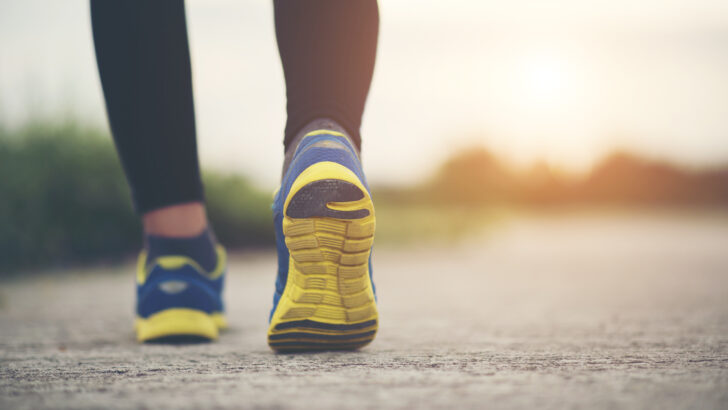 close up running shoes fitness women training jogging
