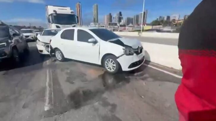 Uma mulher ficou ferida e recebeu atendimento do Serviço de Atendimento Móvel de Urgência (Samu). Foto: Reprodução/ InterTV RN