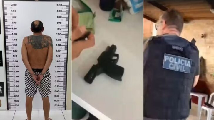 Suspeito de fazer parte de planejamento de atentado contra delegado foi preso em PeRio Grande do Norteambuco. Foto: Polícia Civil