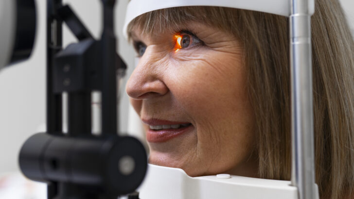 ophthalmologist doctor consulting patient Copia