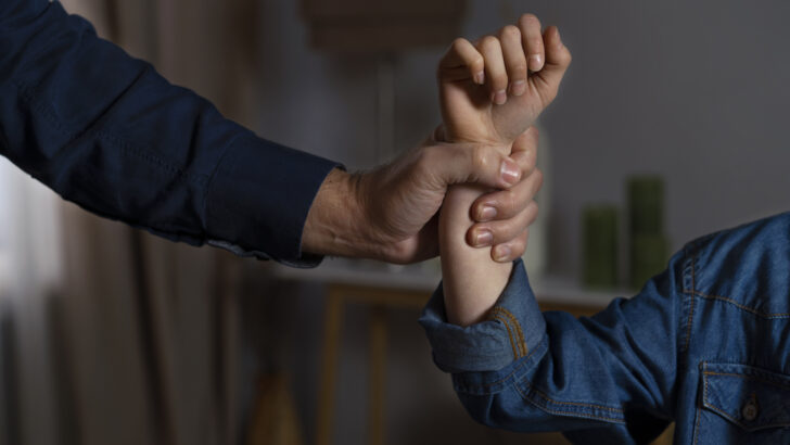 young child getting physical abuse from parent