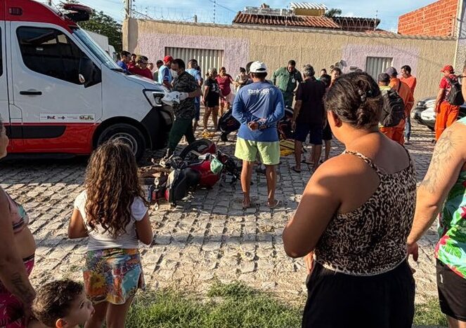 Criança de 11 anos conduz moto e causa acidente em Mossoró; Mulher segue em estado grave - Foto: Blog Passando na Hora