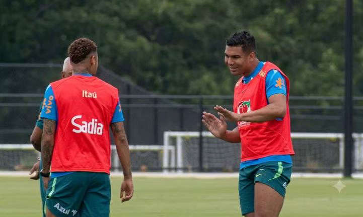 Brasil treina com foco na liderança do grupo | notícias do rio grande do norte Neymar e Casemiro