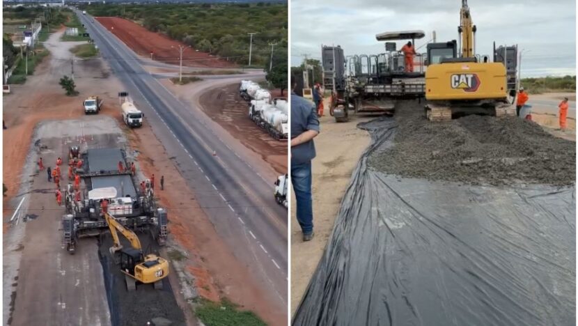 Duplicação da br-304 avança com implantação do pavimento definitivo entre mossoró e assú | notícias do rio grande do norte Duplicação da BR-304 no RN: Começa pavimentação do trecho Assú-Mossoró