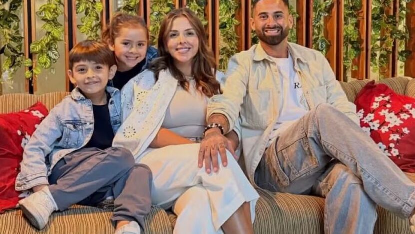 Jogador de futebol argentino Lucas Trejo e sua família em foto de abril de 2026. — Foto: Reprodução/Lucas Trejo no Instagram