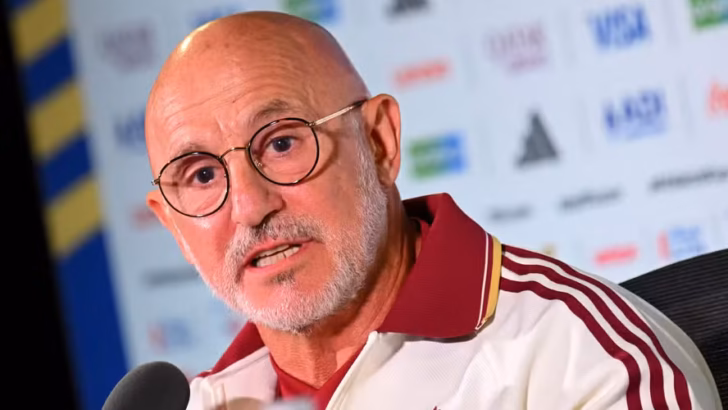 115510019 spains head coach luis de la fuente gives an md 1 press conference at the los angeles