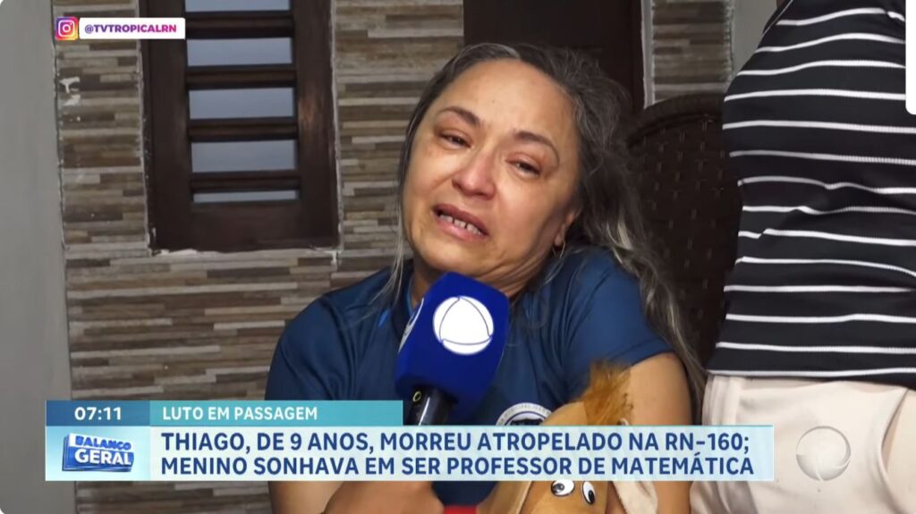 "essa dor não vai sair do meu peito", diz avó de menino morto em atropelamento no rn | notícias do rio grande do norte Capturar´[