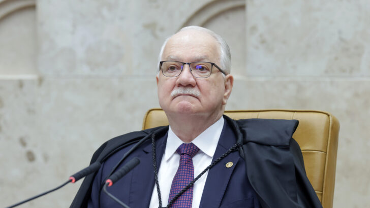 Edson Fachin, André Mendonça e Alexandre de Moraes, ministros do STF