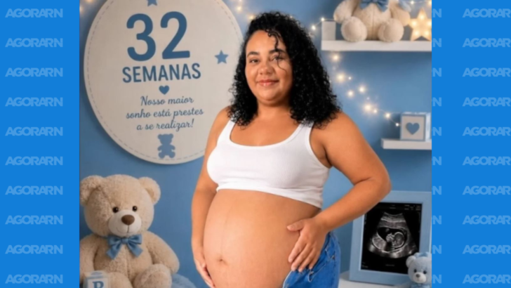 Jaine, de 25 anos, morreu após complicações durante uma cesariana no Hospital Santa Catarina, em Natal. Foto: Reprodução