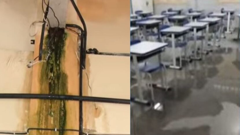 Infiltrações suspendem aulas em escola municipal de natal | notícias do rio grande do norte capa portal (40)