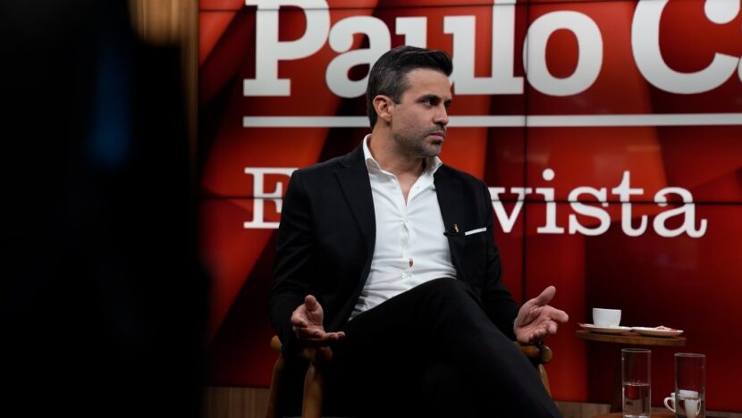 Pablo Marçal, candidato do PRTB à Presidência, durante entrevista