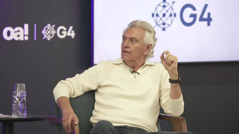Ronaldo Caiado ataca Lula e Flávio Bolsonaro durante sabatina e promete ajuste fiscal, previsibilidade e fortalecimento da Presidência