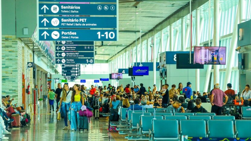 Área de embarque do Aeroporto de São Gonçalo do Amarante