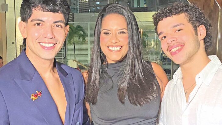 Arthur Anjos, Bianca Andrade e Luan Vidal no lançamento da Cartola Mag
