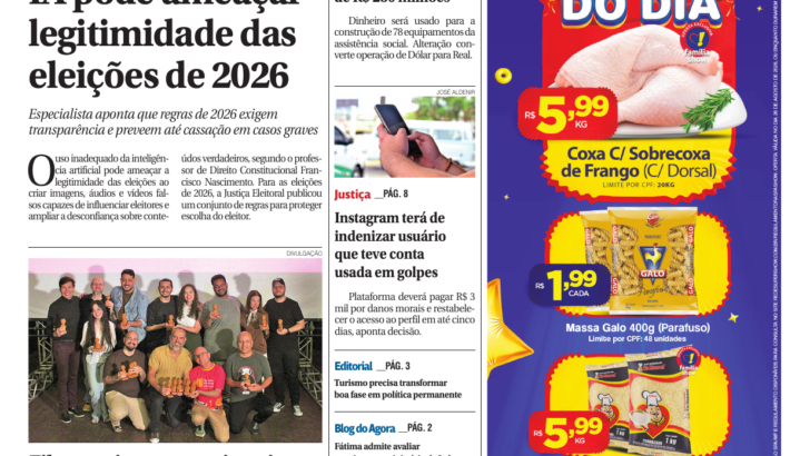Capa da edição 2.400 do jornal Agora RN