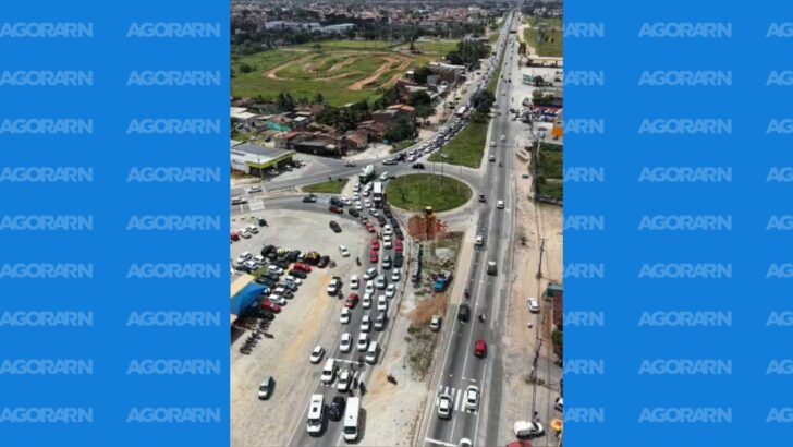 Obra do Dnit bloqueia acesso à Ponte de Igapó na rotatória do Parque dos Coqueiros