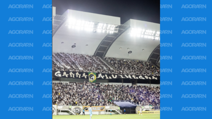 Imagem mostra torcida do ABC em jogo na Arena das Dunas