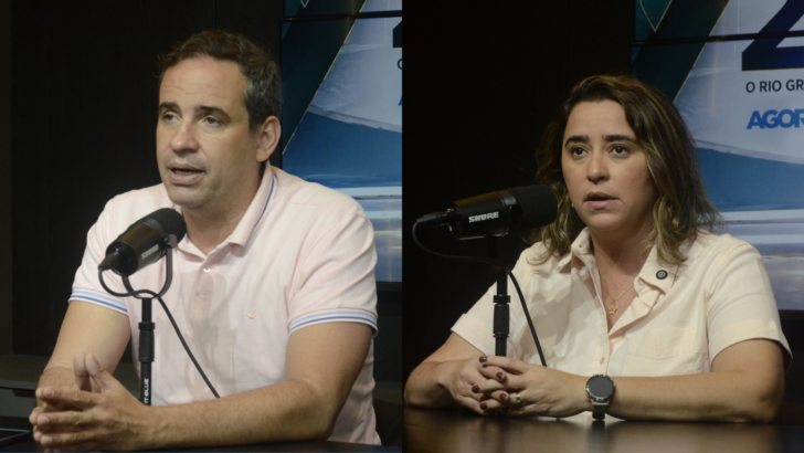 Carlos Eduardo Xavier, candidato ao Governo do Estado e Samanda Alves de Freitas, candidata ao Senado - Foto: José Aldenir / Agora RN