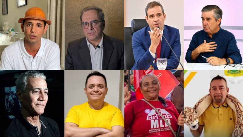 Montagem reúne candidatos ao Governo do Rio Grande do Norte nas eleições de 2026